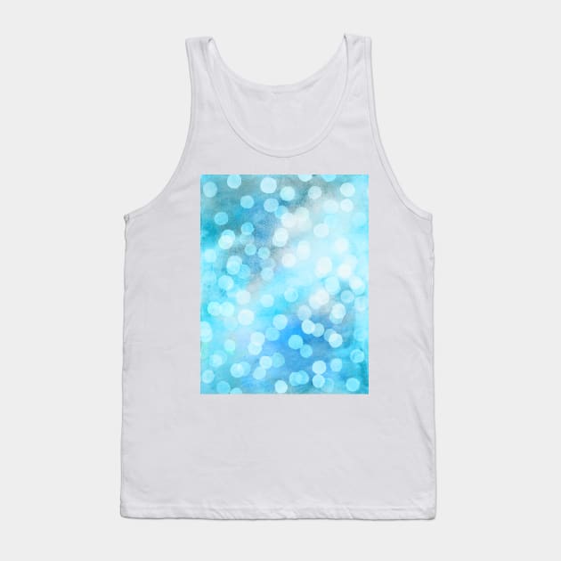 Turquoise Snowstorm - Abstract Watercolor Dots Tank Top by micklyn